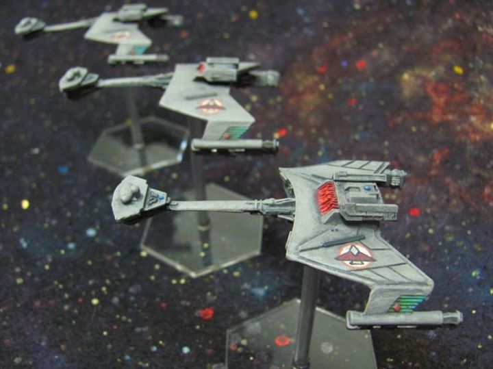 Eric Drumm painted these Starline 2500 Federation cruisers.